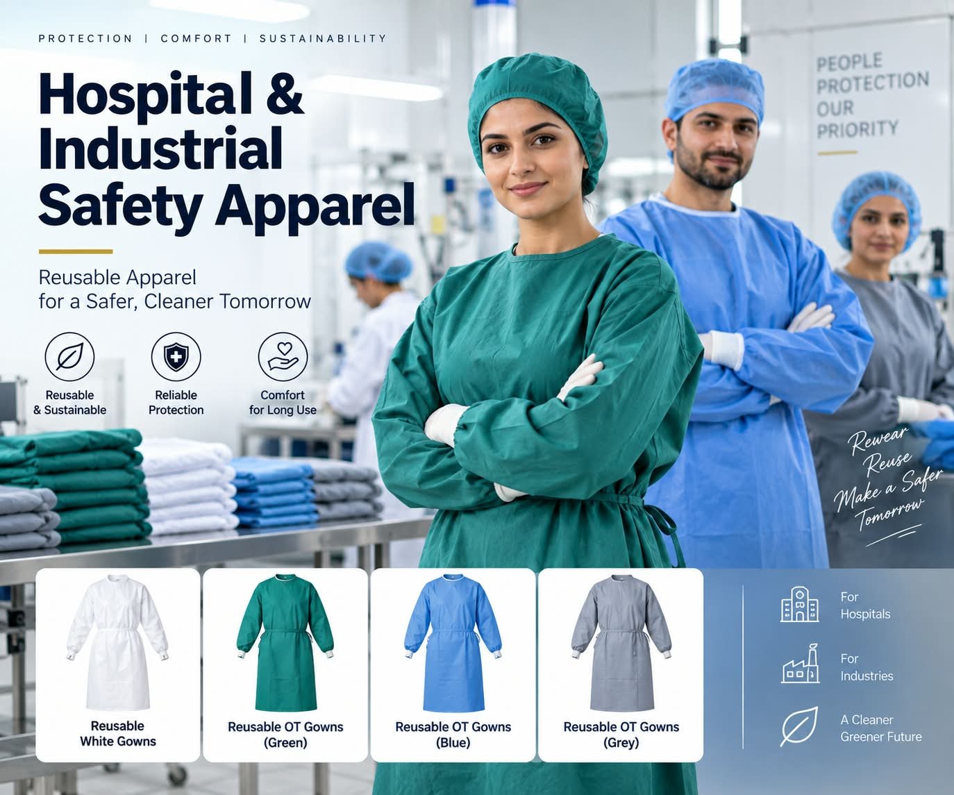 Hospital and Industrial Safety Apparel